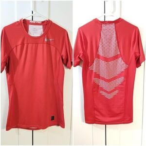 Nike Pro Hypercool Red Shortsleeve Fitted Jersey, Small